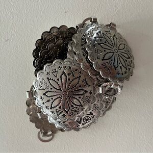 Silver Engraved Concho Belt